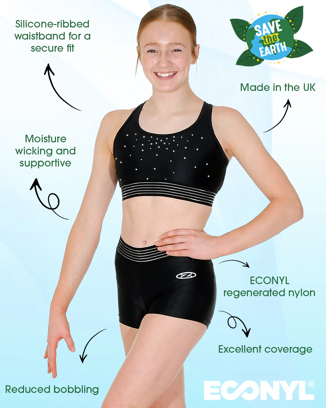 Active Eco Perfomance Gymnastics Shorts - Image 3