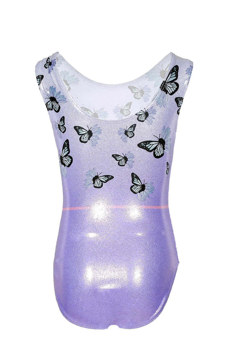 Bliss Butterfly Print Sleeveless Leotard with Crystal Motif - Image 6