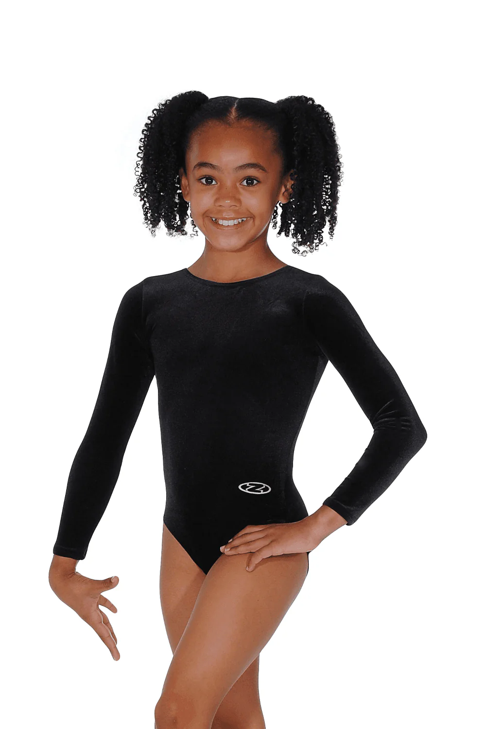 Classic Long Sleeved Smooth Velour Gymnastics Leotard - Image 3