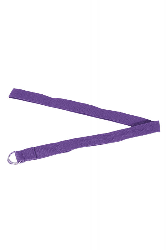 D Ring Yoga Strap - Purple - Image 2