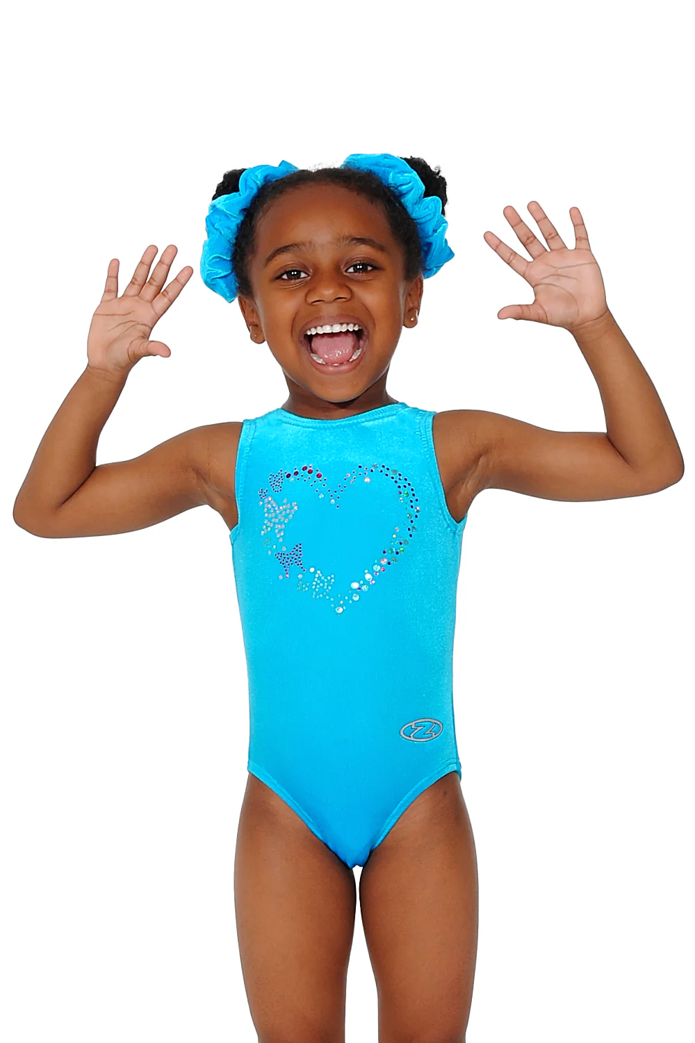Lotty Sleeveless Smooth Velour Sequin Leotard (Kingfisher) - Image 3