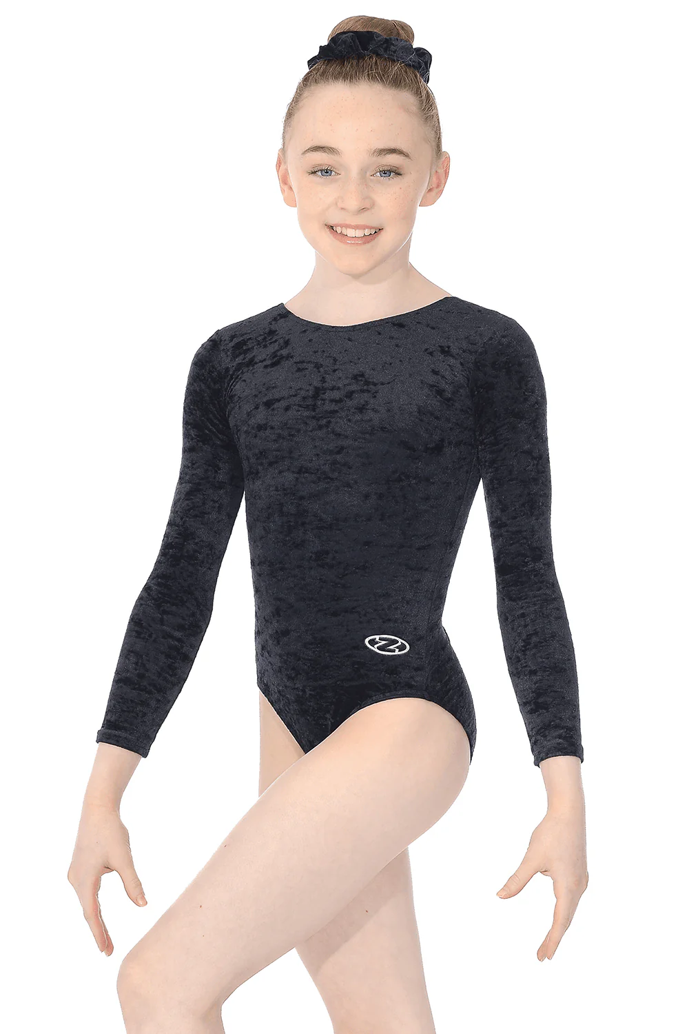 Ramona Long Sleeved Crushed Velour Leotard - Image 3