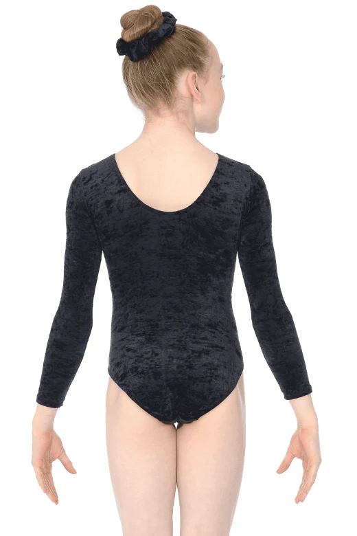 Ramona Long Sleeved Crushed Velour Leotard - Image 4