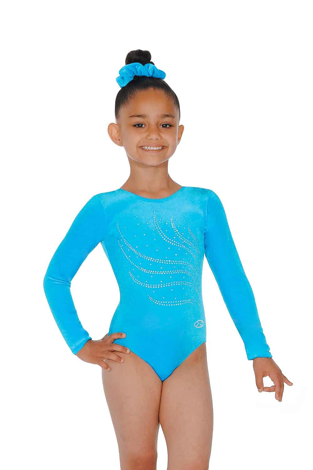 Tiara Crystal Motif Long Sleeved Gymnastics Leotard - Image 13