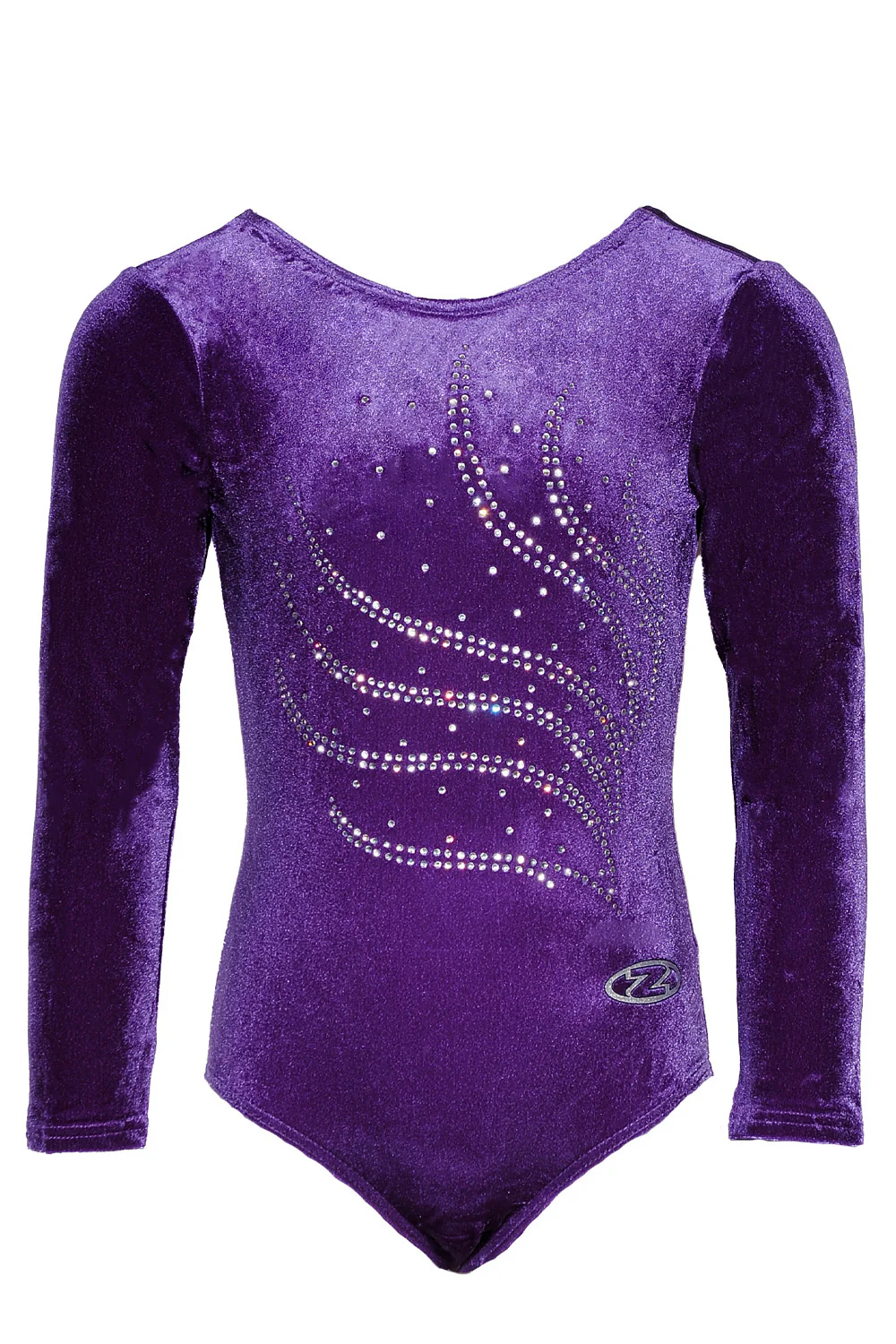 Tiara Crystal Motif Long Sleeved Gymnastics Leotard - Image 29