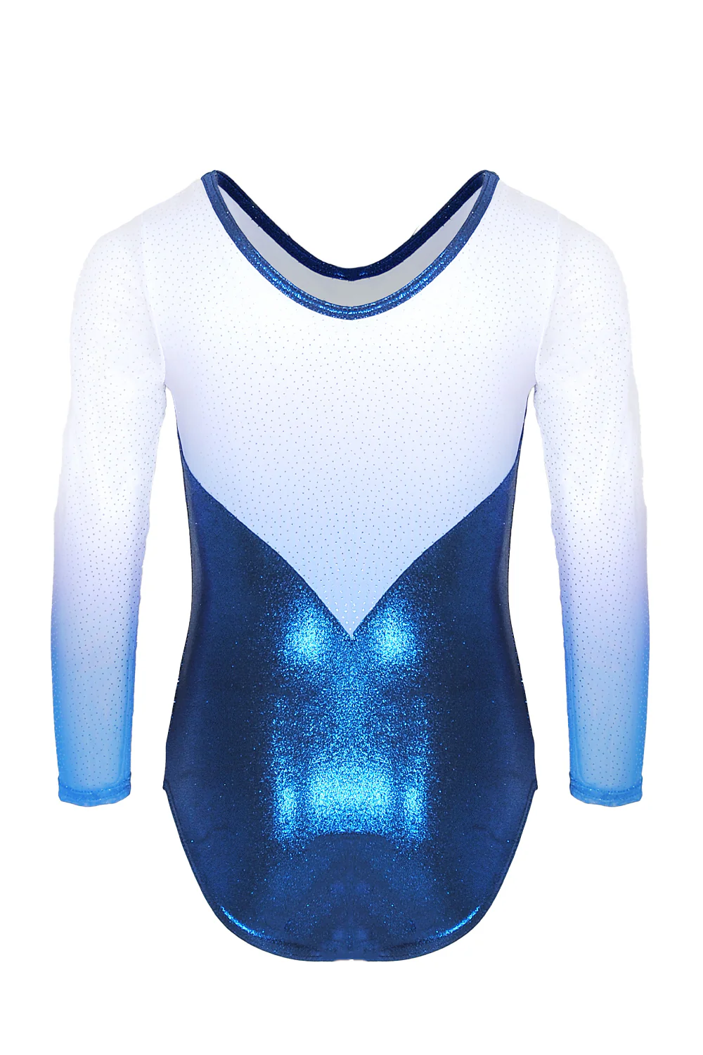 Vogue Long Sleeved Gymnastics Leotard with Ombre Mesh - Image 4